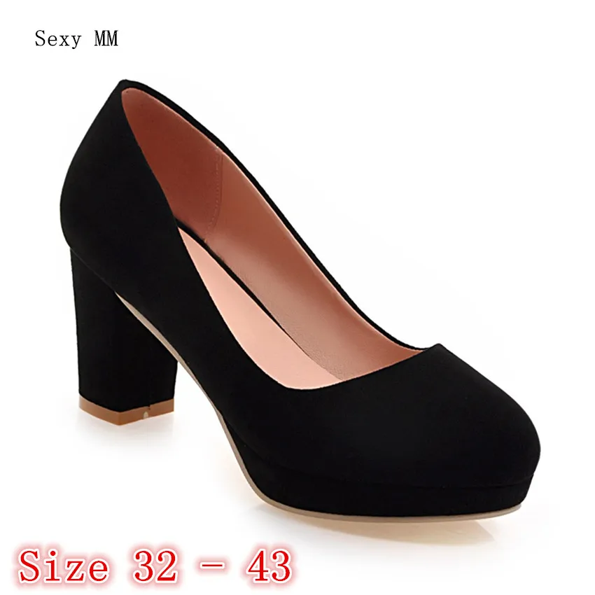 

Women High Heel Shoes Platform Pumps Woman Thick High Heels Party Wedding Shoes Kitten Heels Small Plus Size 32 33 - 40 41 42 43