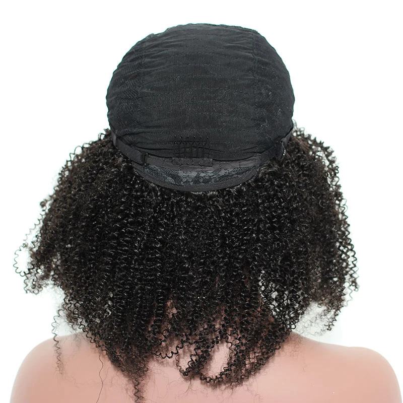 Glueless бразильского не Синтетические волосы на кружеве парик 4B 4C афро кудрявый вьющиеся натуральные волосы парики для Для женщин 130%