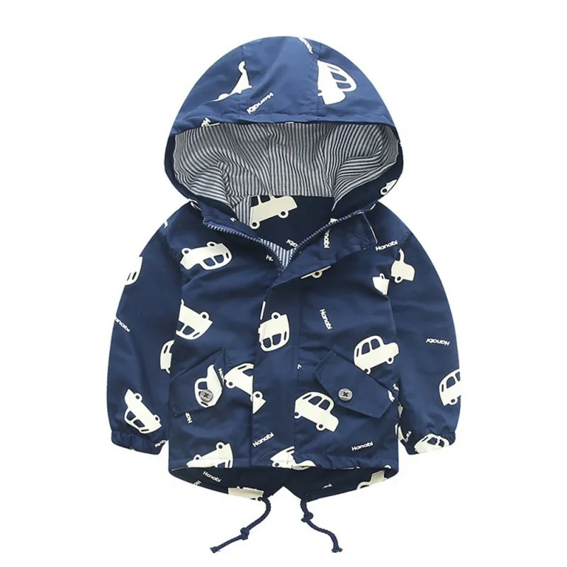 Baby Girls Coats Autumn Baby Jacket Hooded Graffiti Printing Baby Outerwear&Coats Newborn Jacket Coat 2018 free shipping