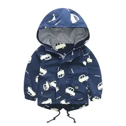 Пальто для маленьких девочек, Осенняя детская куртка с капюшоном и принтом граффити, верхняя одежда для малышей и пальто, куртка для