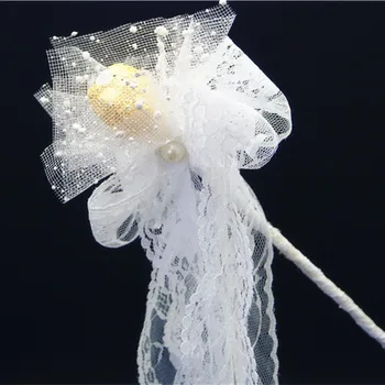 

Free shipping delicate hand-held flower shaped party favor box with white lace bowknot ,70pcs/lot,BY1708041