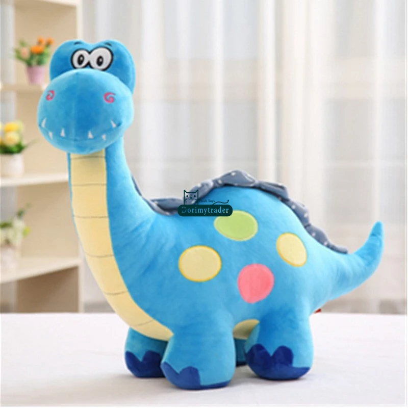 Dorimytrader Pop Cartoon Dinosaur Plush Toy 70cm Giant Stuffed Soft Animal Pillow Kids Play Doll Gift 28INCHES DY61649 (4)