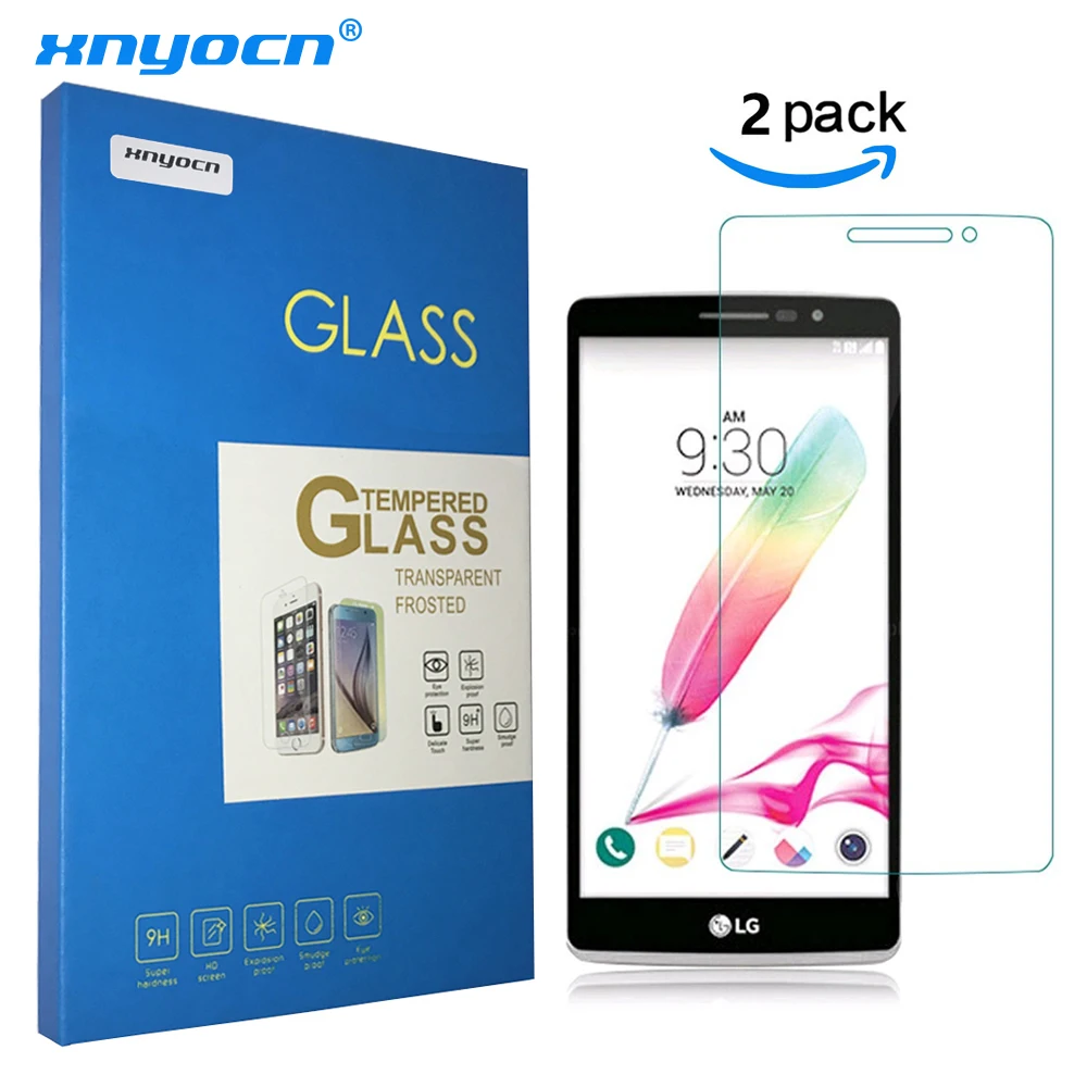 

2 Pcs/Lot 2.5D 0.26mm 9H Premium Tempered Glass Screen Protector For LG G4 H818 H815 H810 F500 VS999 protective film For LG G4