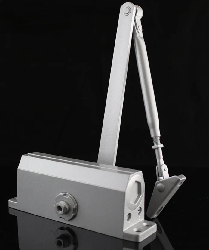 Funssor Макс. 60 кг Middum устройство для закрывания дверей-серебро, Алюминий отделка 2-х секционный Скорость регулируемый