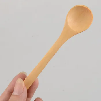 

6 Pcs/Lot Kids Baby Milk Food Porridge Feeding Mini Wooden Spoon Teaspoon Condiment Utensil Ice Cream Spoon Tableware Tool