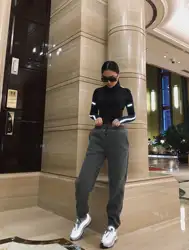 Pantalon Mujer ограниченное предложение для женщин 2018 зимние теплые однотонные Цвет Европа и Америка простой повседневное эластичный пояс брюки