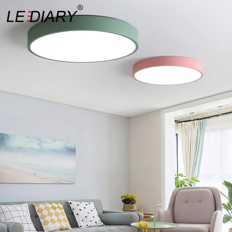 

LEDIARY Discolor LED Ceiling Lamp 18W 96-265V Surface Mounted Lighting Fixutes Indoor Living Room Bedroom Nordic Ceiling Lights