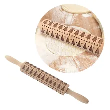 Meijuner Рождественская тисненая Скалка с принтом лазерной гравировки Скалка лося печенья инструменты для выпечки олень; Снежинка для дома