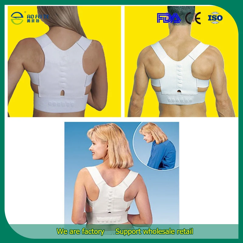 

Large Adjustable Power Back shoulder Support Correction Belt Posture Magnetic Shoulder Sitting posture correction belt vest belt