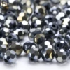 Perles tchèques en verre noir pour fabrication de bijoux, collier à faire soi-même perles rondes en cristal, 3 4 6 8mm, vente en gros ► Photo 3/6