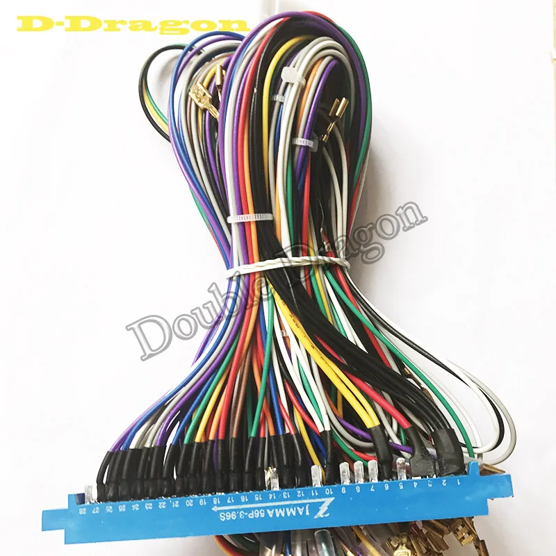 

2Pcs Jamma Harness 28Pin with 5,6 Buttons Wires for Arcade Game Machine/Cabinet Accessories 6 Action Button Wires 140cm