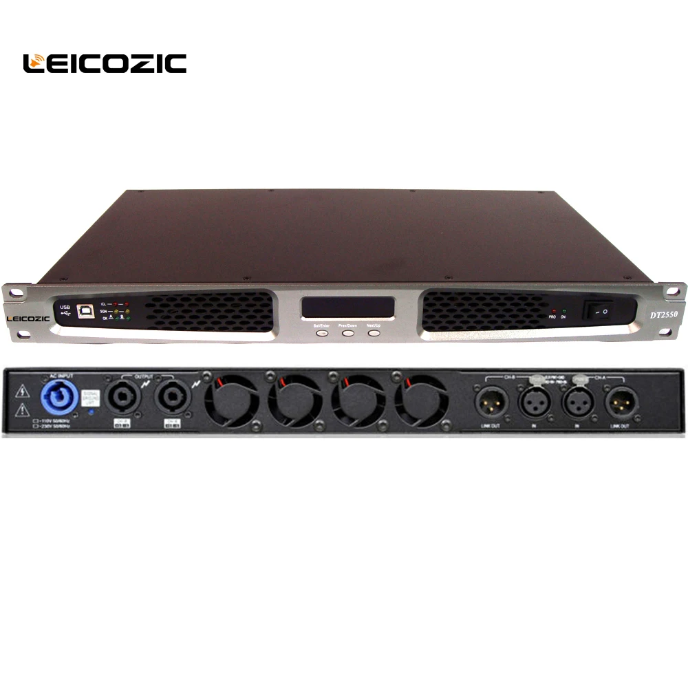 Leicosic 2x900 Вт усилитель 1U DJ профессиональный домашний аудио цифровой стерео 2