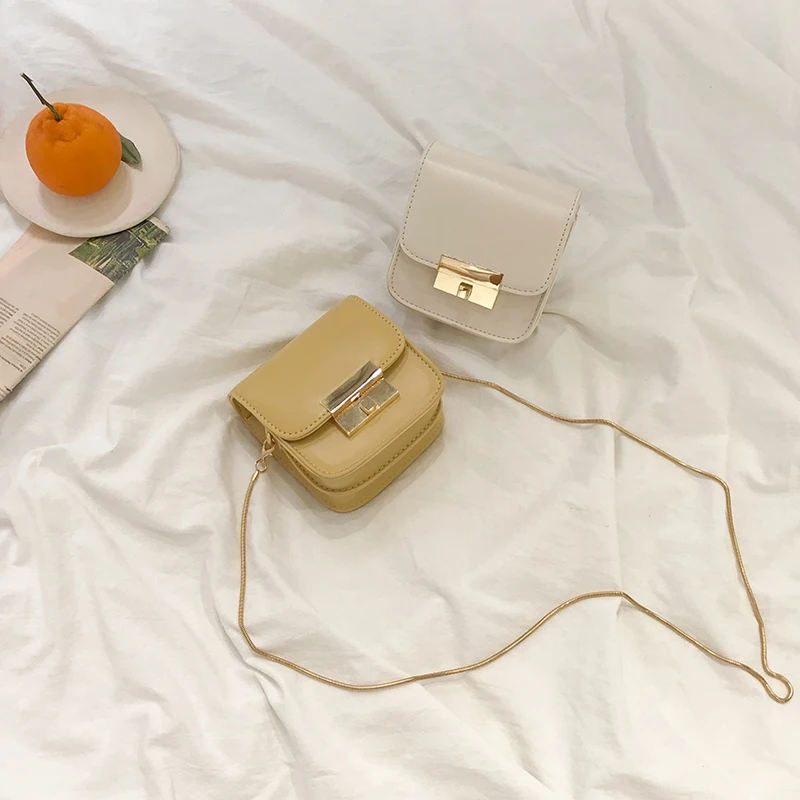 Mini bag female 2019 new small fresh fashion chain small square bag French small crowd bag shoulder Messenger bag