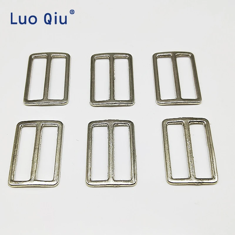 

30pcs/lot Silver Iron plating Curve Tri-Glide Slider Adjustable Buckle for Bags Webbing suspender buckles