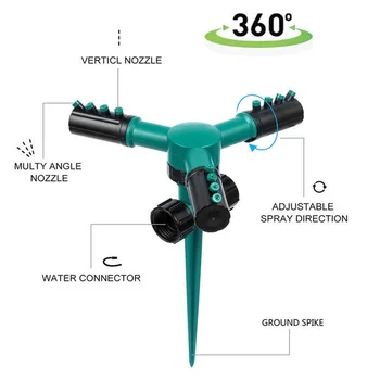 

Lawn Sprinkler Automatic 360 Degree Rotating Watering Irrigation System For Garden Hose Dropshipping FAS