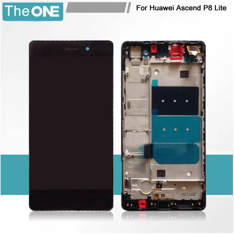 

Free DHL LCD Display with Touch Screen Digitizer Frame Assembly For Huawei Ascend P8 Lite LCD Replacement Parts