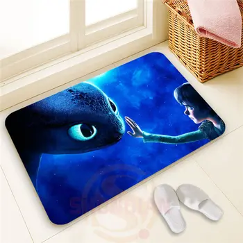 

Top Design Custom how to train your dragon #2 Doormat 100% Polyester Home decor Non-slip Floor Mat Bath Mats#1031@22