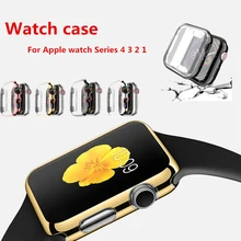 Тонкий ТПУ защитный чехол для Apple Watch 5 4 3 2 1 38 мм 42 мм 40 мм 44 мм мягкий прозрачный чехол s Аксессуары для часов# a