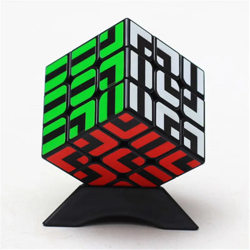 

Z-Cube 3x3 Maze Speed Magic Cube Brain Teasers Twist Puzzle Fancy Toys WITH BASE