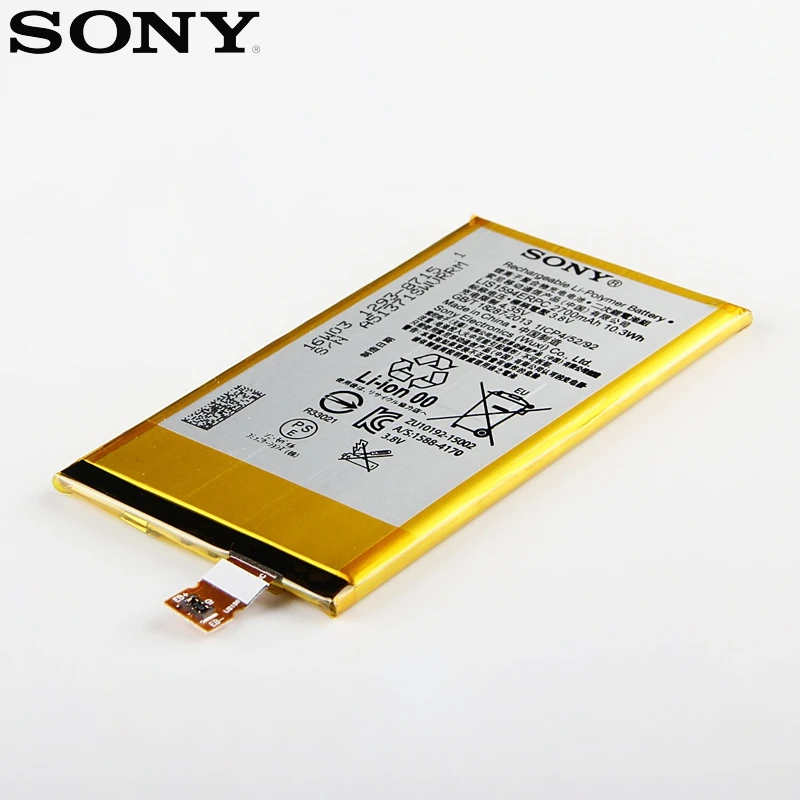 Оригинальная сменная батарея sony для sony Xperia Z5C Z5 mini E5823 z5 compact LIS1594ERPC, настоящая батарея для телефона 2700 мАч