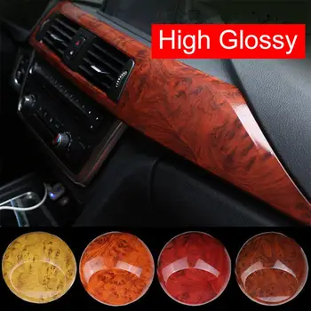 

30cm x 100cm Wood Grain Car-Styling Change Color Interior Wrap Sticker Decal Sheet Film Decor