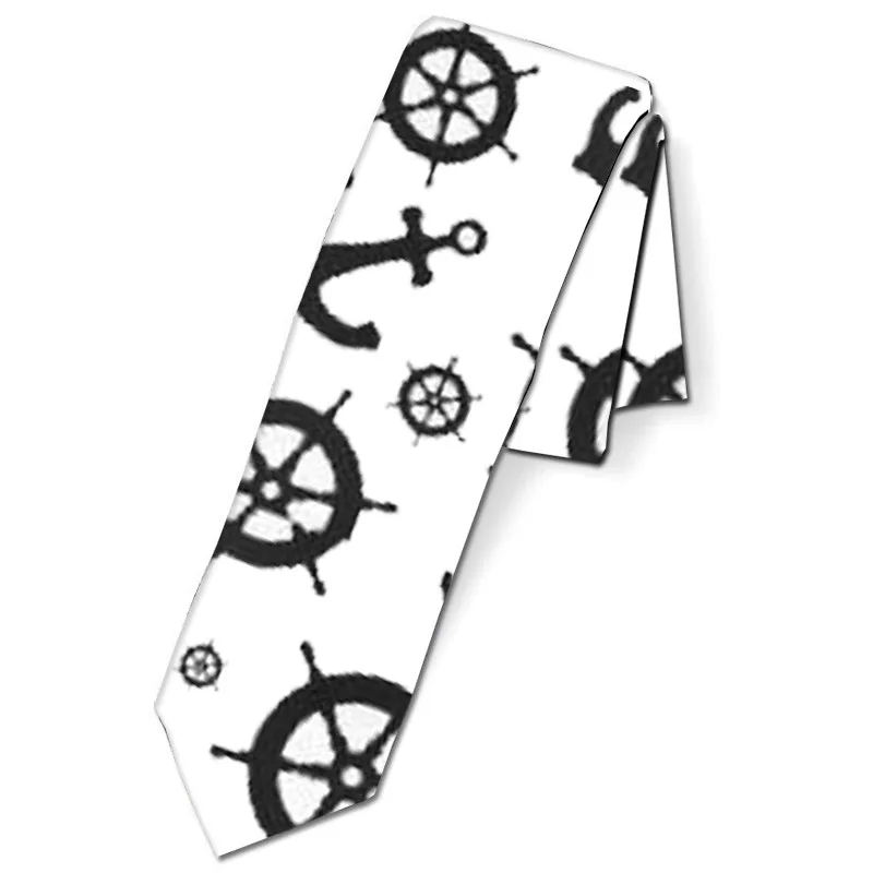 Men's Fashion Plaid Ties 8cm Black Creative Novelty Necktie 3D Printed Tie For Men Funny Party Wedding Accessories neck tie