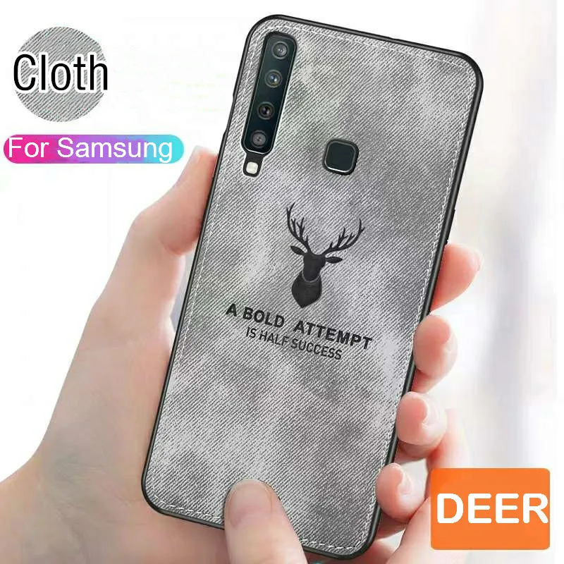 

Retro Phone Cases For Samsung Galaxy A20 A30 A40S A50 A60 A70 A80 A90 M20 M30 A6 A7 A8 2018 Deer Cloth Soft Silicone Cover Case