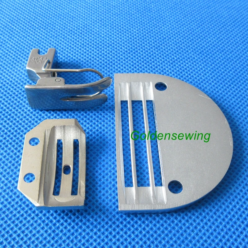 Juego de placa de aguja pesada con prensatelas para máquina de coser Juki DLN-415 DLN-549010