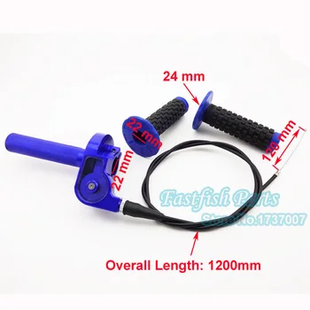 

1/4 Turn CNC Aluminum Twist Throttle & Hand Grips & 1200mm Cable For TTR 110 125 YZ 250 Dirt Bike Pit Motorcycle