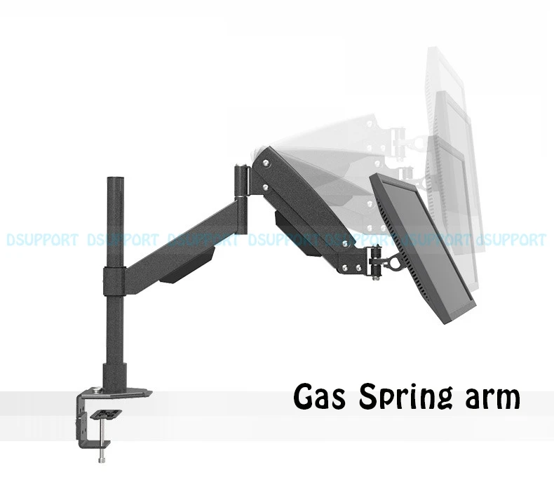 Сверхпрочный, пневматический пружинный кронштейн, регулируемый монитор, держатель для стола, зажимное крепление для телевизора, подставка для сидения, рабочая станция, загрузка 10 кг