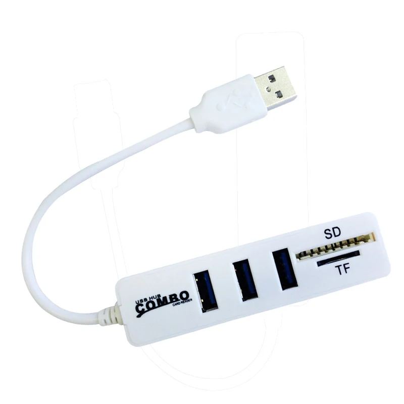Ruinuoda USB 2.0 HUB Portable 3 ports Splitter adapter combo hub multi SD / TF card reader | Компьютеры и офис