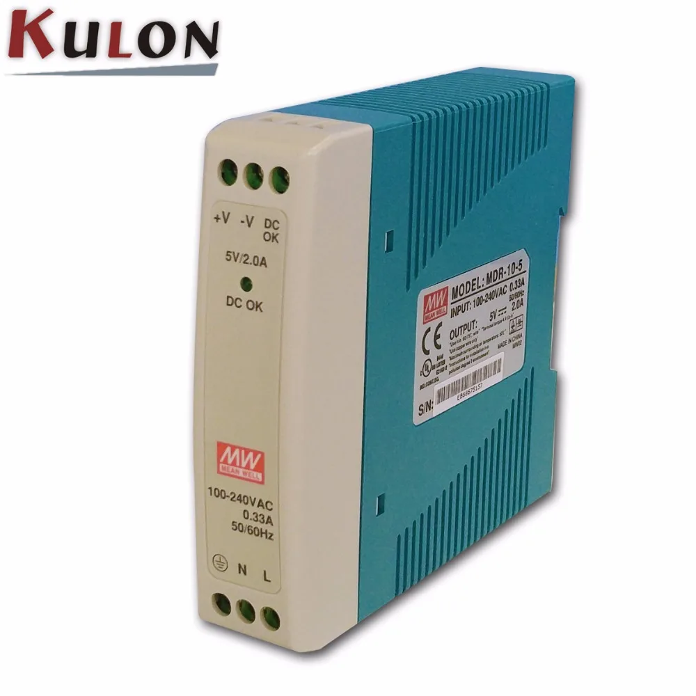 Оригинальная Светодиодная лента Meanwell MDR 10 Вт 5 В 12 15 24 Промышленный источник
