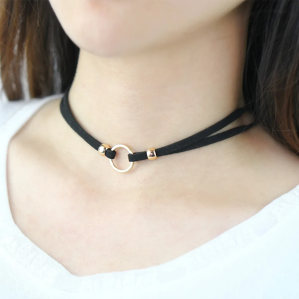 collier ras de cou noir cuir collier ras de cou noir cuir
