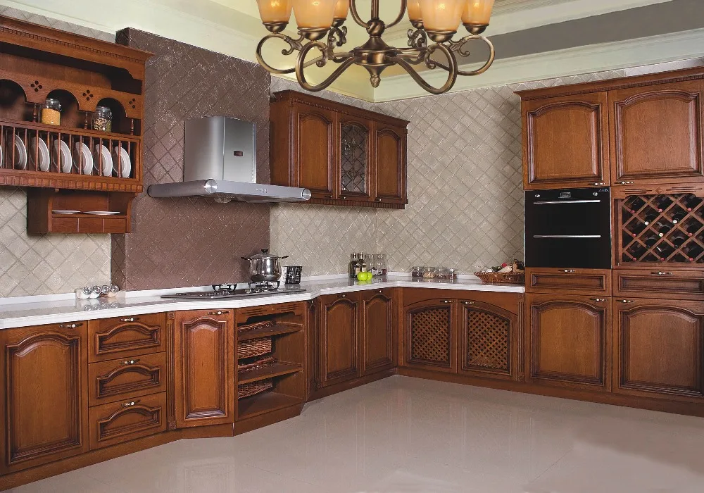 Дизайн Современный стиль серый окрашенный шейкер твердой древесины модульный кухонный шкаф