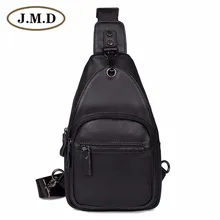 J.M.D натуральная коровья кожа Мужская нагрудная сумка мини сумка через плечо 4008