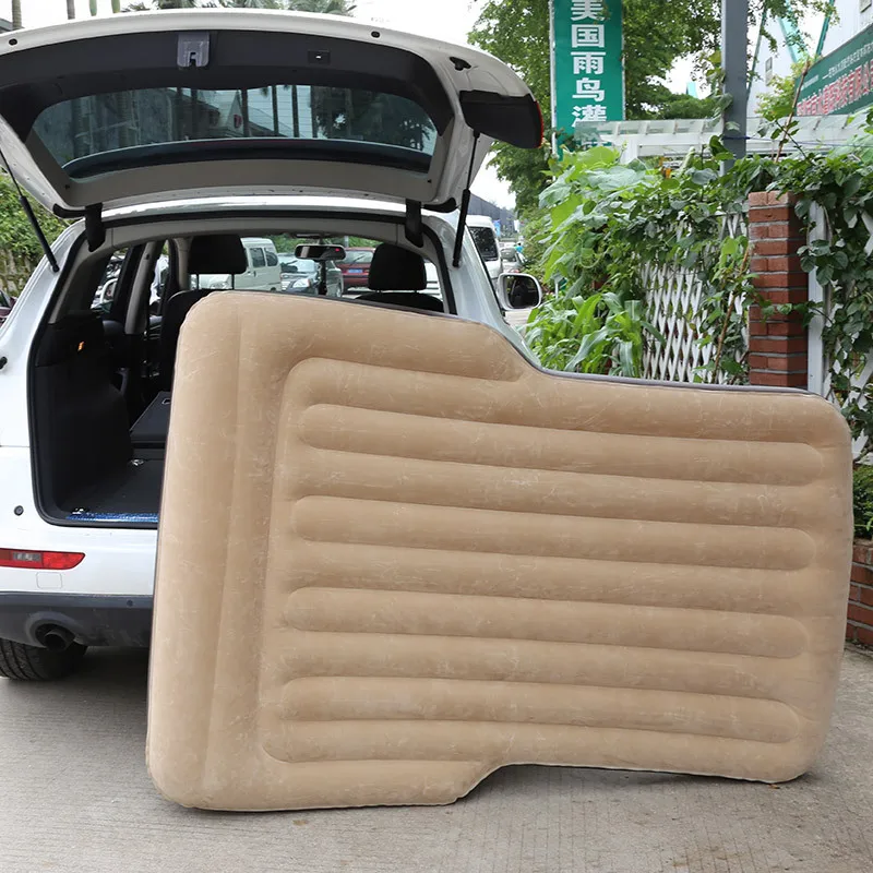 Car Travel Bed Camping Car Bed Car Mattress Inflatable Bed Flocking Air Mattress With Pump SUV Universal Rear Compartment