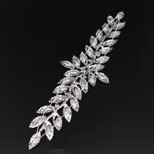 Свадебные и вечерние платья с аппликацией из горного хрусталя, декорированные нашивками, пояс с плоской спиной, пришитые на серебряной основе, Аппликации, свадебные кристаллы