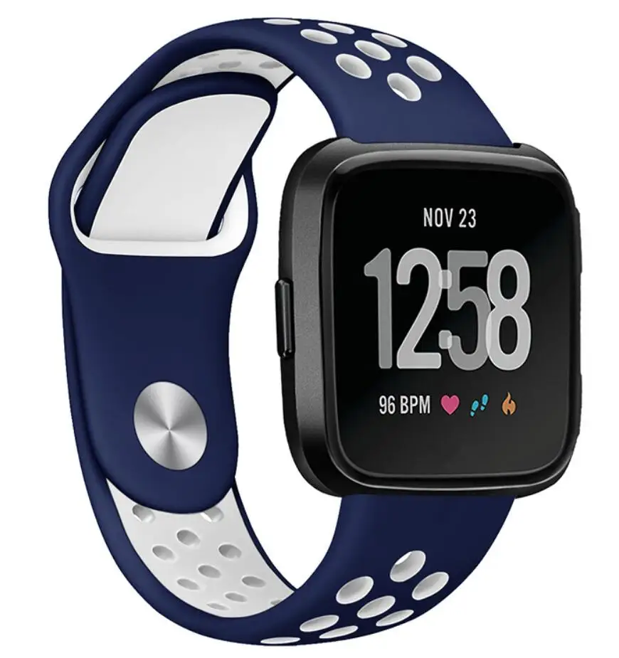 Силиконовый ремешок для samsung galaxy watch active 42 46 gear s2 s3 amazfit 1 2 s pace bip huawei watch GT 2 pro pebble time strap - Цвет ремешка: blue white