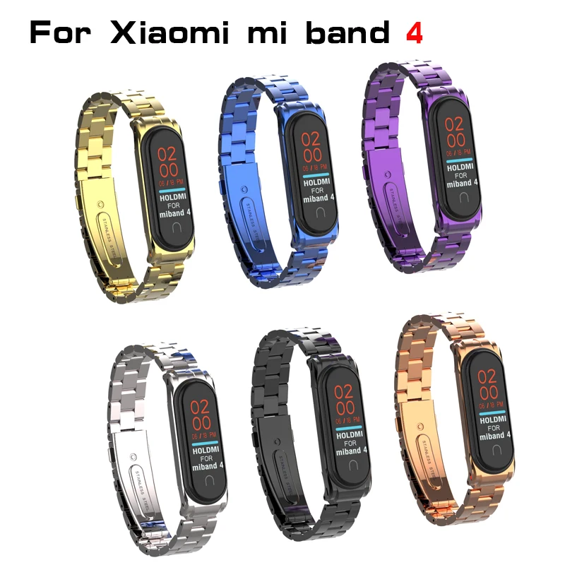

Stainless Steel Metal Strap For Xiaomi Mi Band 4 Bracelet Mi Band4 Wrist Strap For Xiaomi MiBand 4 Accessory Mi band 4 Wristband