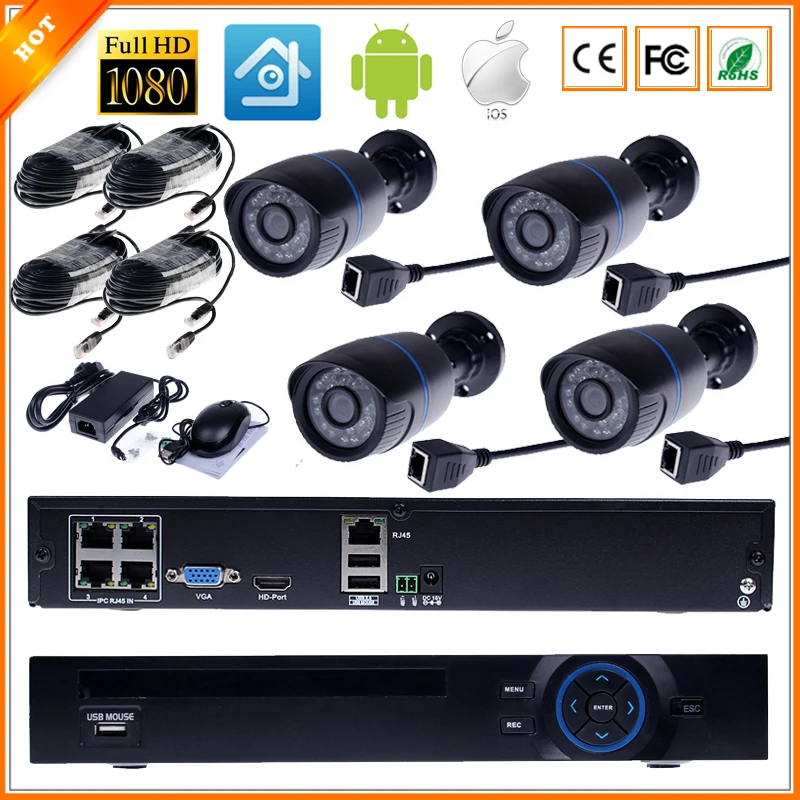 bilder für VOLL HD 1080 P HI3516C CCTV System PoE Kit 4CH CCTV Überwachung PoE System-4ch 1080 P NVR + 4 STÜCKE 1080 P Außen PoE IP Kamera bilder für VOLL HD 1080 P HI3516C CCTV System PoE Kit 4CH CCTV Überwachung PoE System-4ch 1080 P NVR + 4 STÜCKE 1080 P Außen PoE IP Kamera