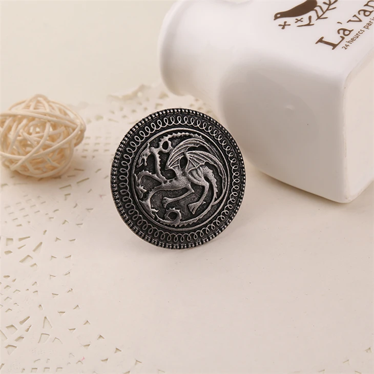 Брошь троны в виде игры «Песнь Льда и Огня», винтажный значок daeneris Targaryen Khaleesi Dragon House, ювелирные изделия для женщин