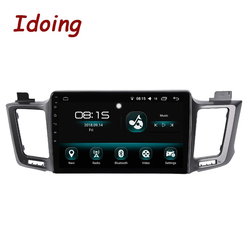 Clearance Idoing 10.2"4G+64G 2.5D 8 Core 1 Din Car Radio Android 8.0 Multimedia Player Fit Toyota RAV 4 2013-2016 GPS Navigation Autoradio 1