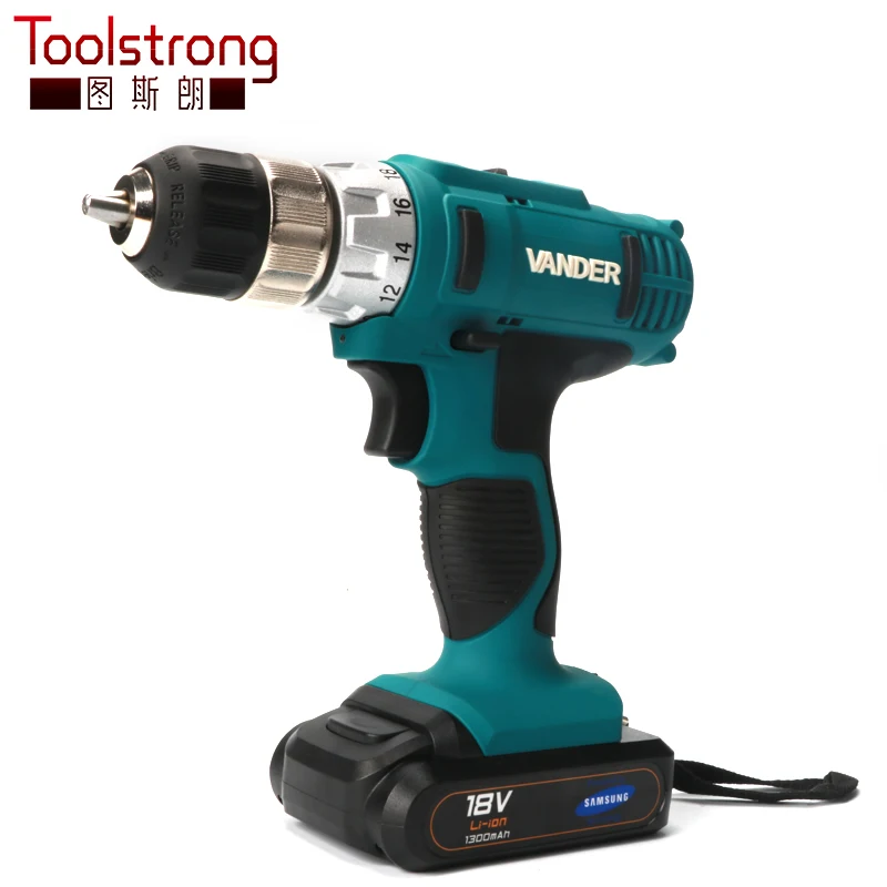 

Toolstrong 18V DC New Design Household Li-ion 2 Battery Cordless Drill Driver Power Tools parafusadeira Electric Drill TSL-1504Y