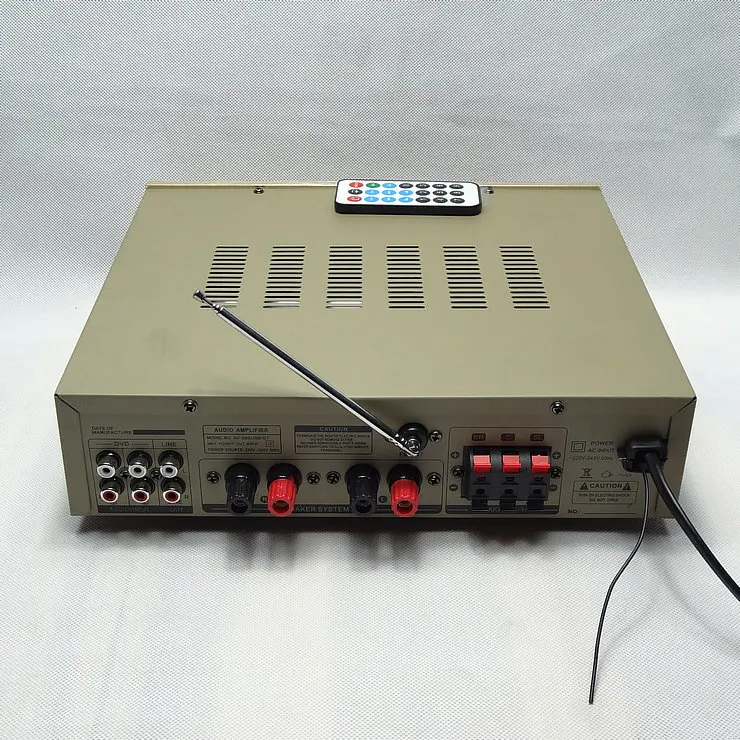 AV-580USB/BT C5198 400 Вт 5 канальный HIFI домашний стерео караоке аудио Bluetooth усилитель с fm-радио и дистанционным цифровым дисплеем
