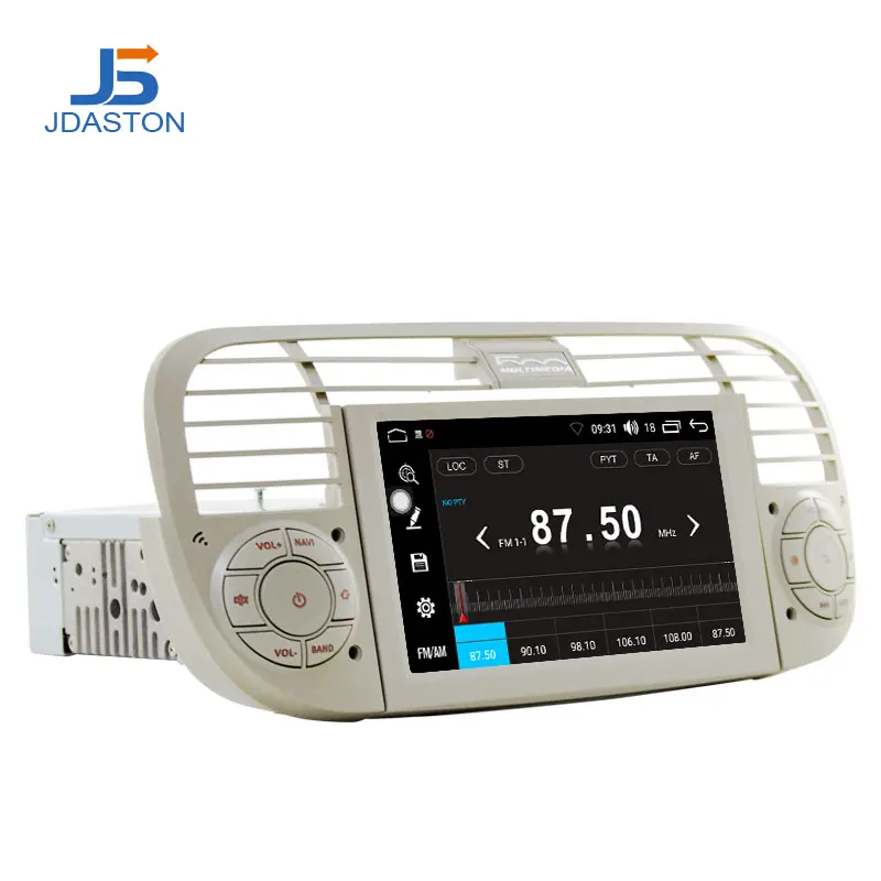 Discount JDASTON 1 Din Android 8.0 Car Radio For Fiat 500 Abarth 2007 2008 2009-2015 Multimedia GPS Navigation Canbus Autoaudio Stereo 2