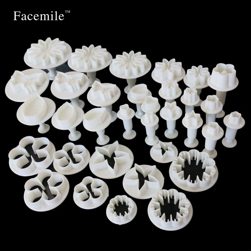 Facemile 33 шт. цветочный набор Плунжер для сахарной мастики резак торта инструмент