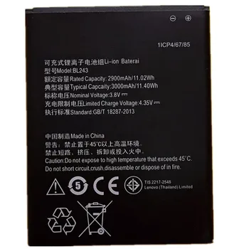

BL 243 Mobile Phone Battery BL243 For Lenovo Lemon K3 Note K50-T5 A5600 A7600 A5500 A7000 3000mAh Repalcement Batteries