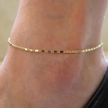 

Minimal Chain Anklet Ankle Bracelet Barefoot Sandal Beach Foot Jewelry Gifts For Women Lady