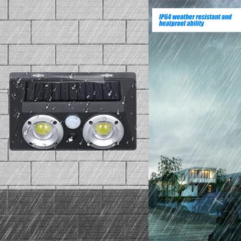 

COB Solar Wall Mounted Light PIR Motion Sensor LED Lamps IP64 Water-resistant Energy-saving Wireless Street Light Home Garden