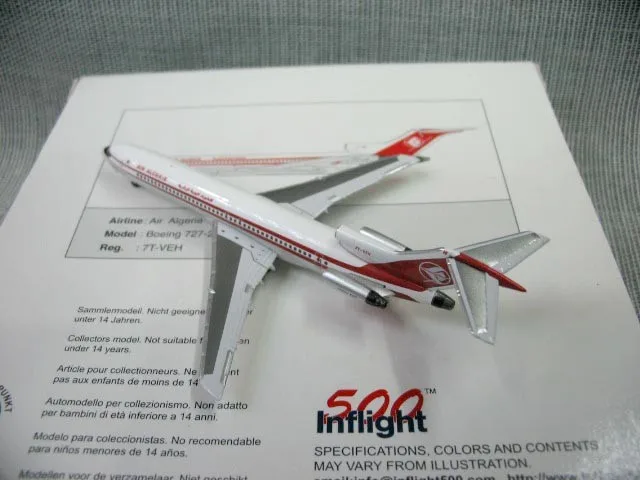 

Out of print IF500 1: 500 Algeria Boeing 727-200 7T-VEH Alloy aircraft model Rare collection model